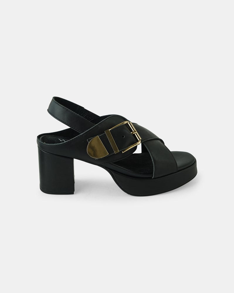 HEEL HART LEATHER - BLACK