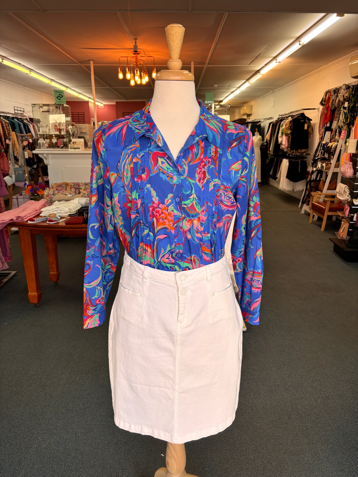 SHIRT  COBALT FLORA