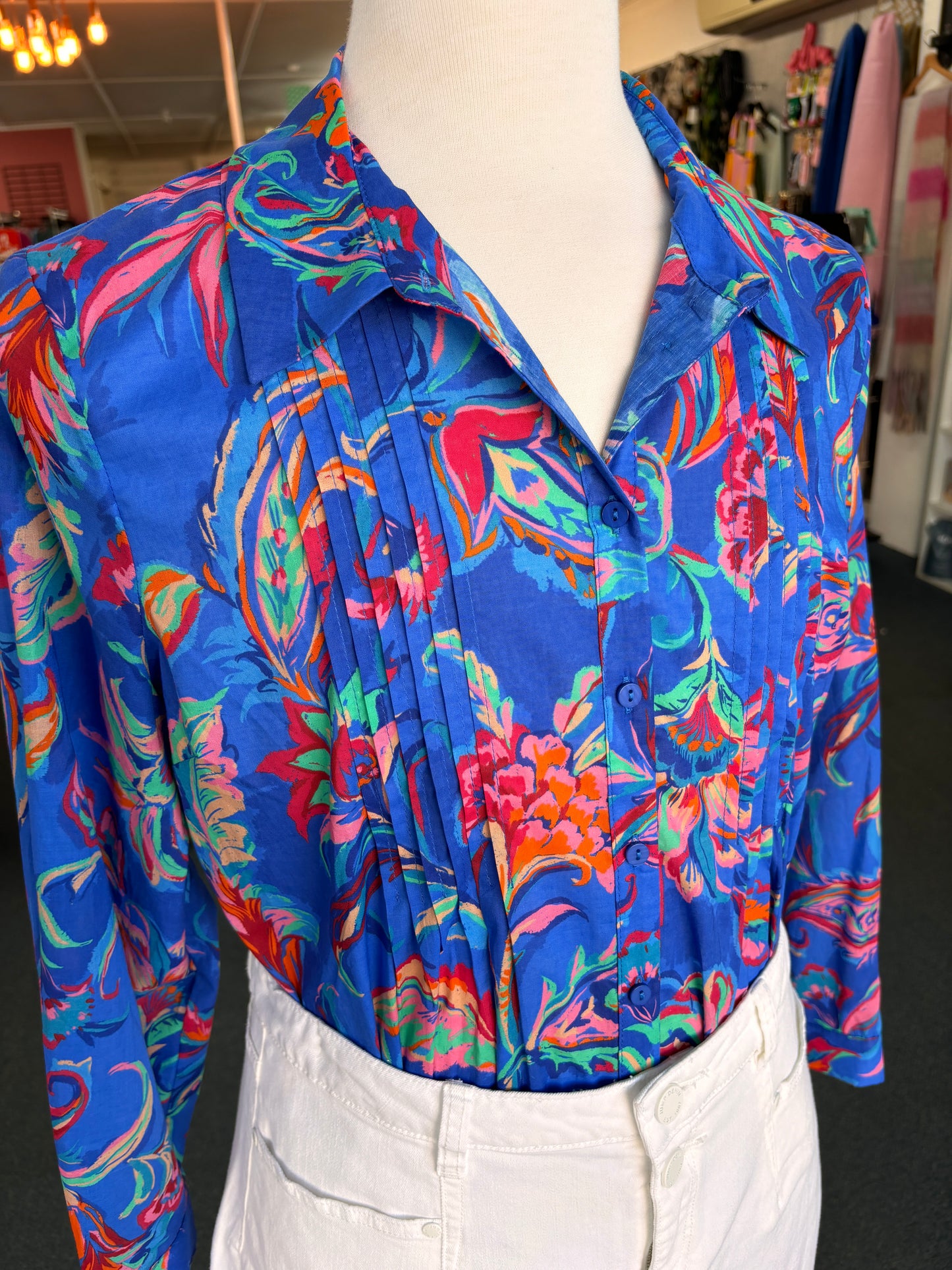 SHIRT  COBALT FLORA