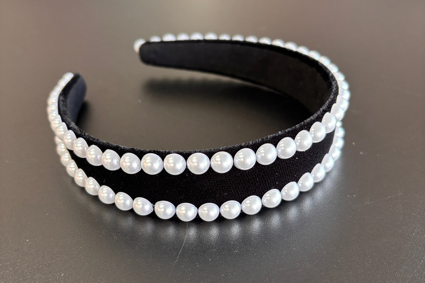 HEADBAND YORK BLACK VELVET