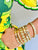 BRACELET GOLD FLOWER POWER - CRYSTAL CLEAR