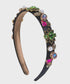 HEADBAND SIENNA THIN EMBELLISHED - BLACK/MULTI