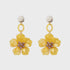 EARRINGS KEELEY YELLOW FLORAL