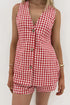 SET RED GINGHAM