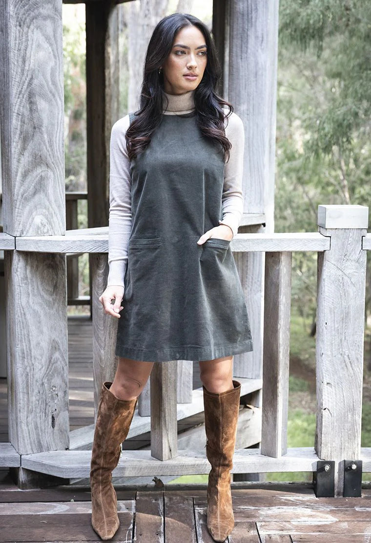 DRESS NOVA CORD - KHAKI