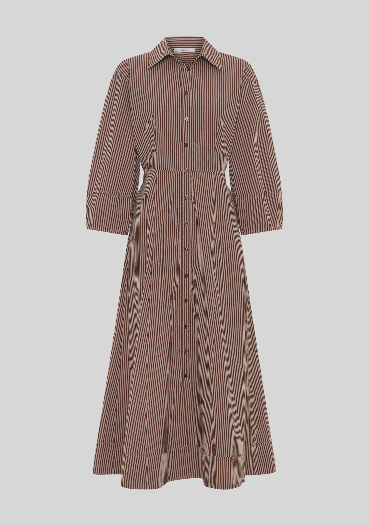 DRESS MCKENNA STRIPE - CHOCOLATE