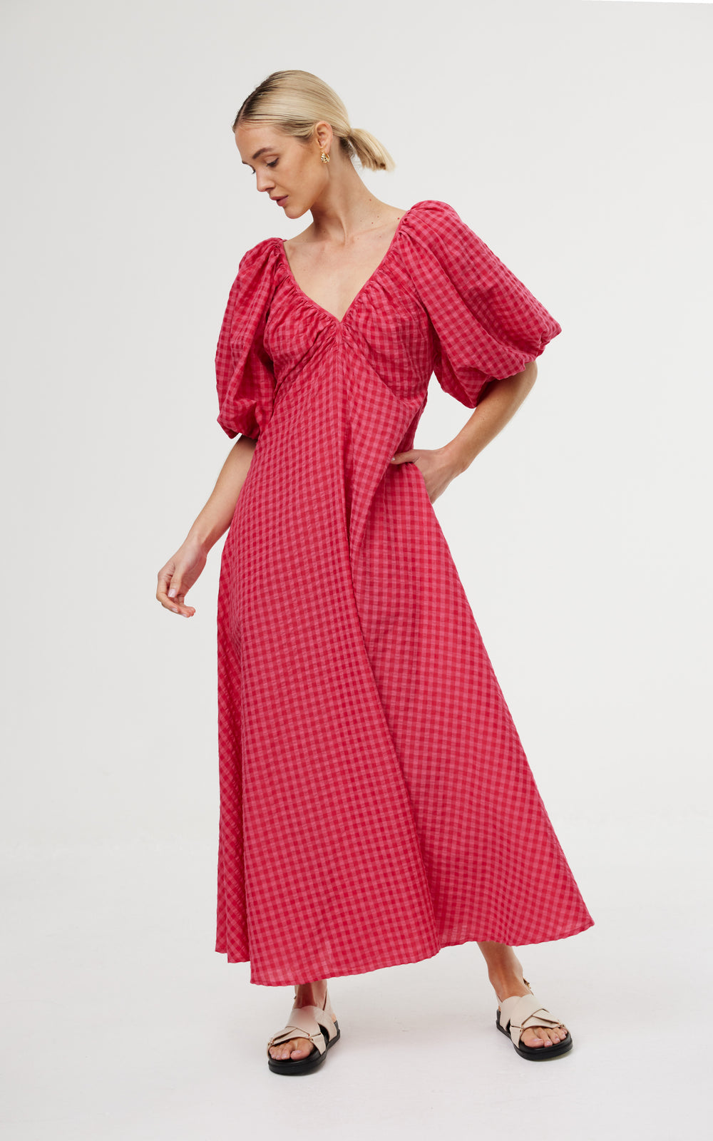 DRESS MIMI - ROSAS GINGHAM