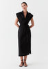 DRESS BELLE LINEN - BLACK