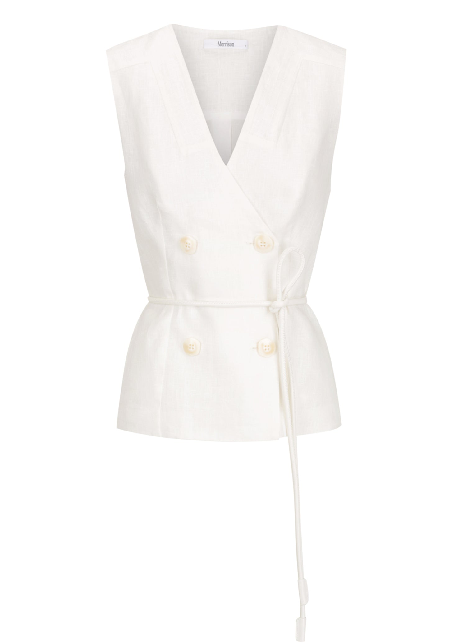 VEST BELLE LINEN -  IVORY
