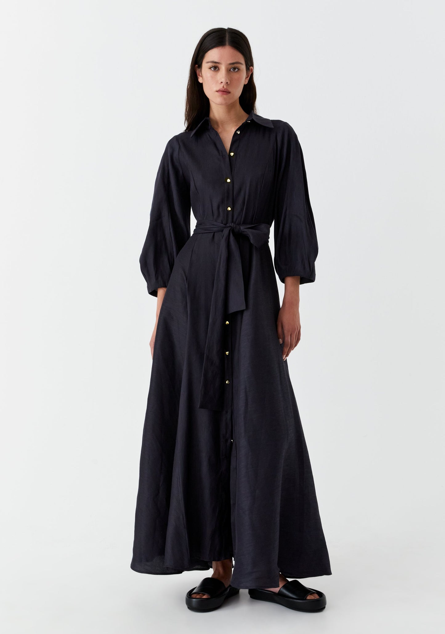 DRESS MADELYN SHIRT - NAVY