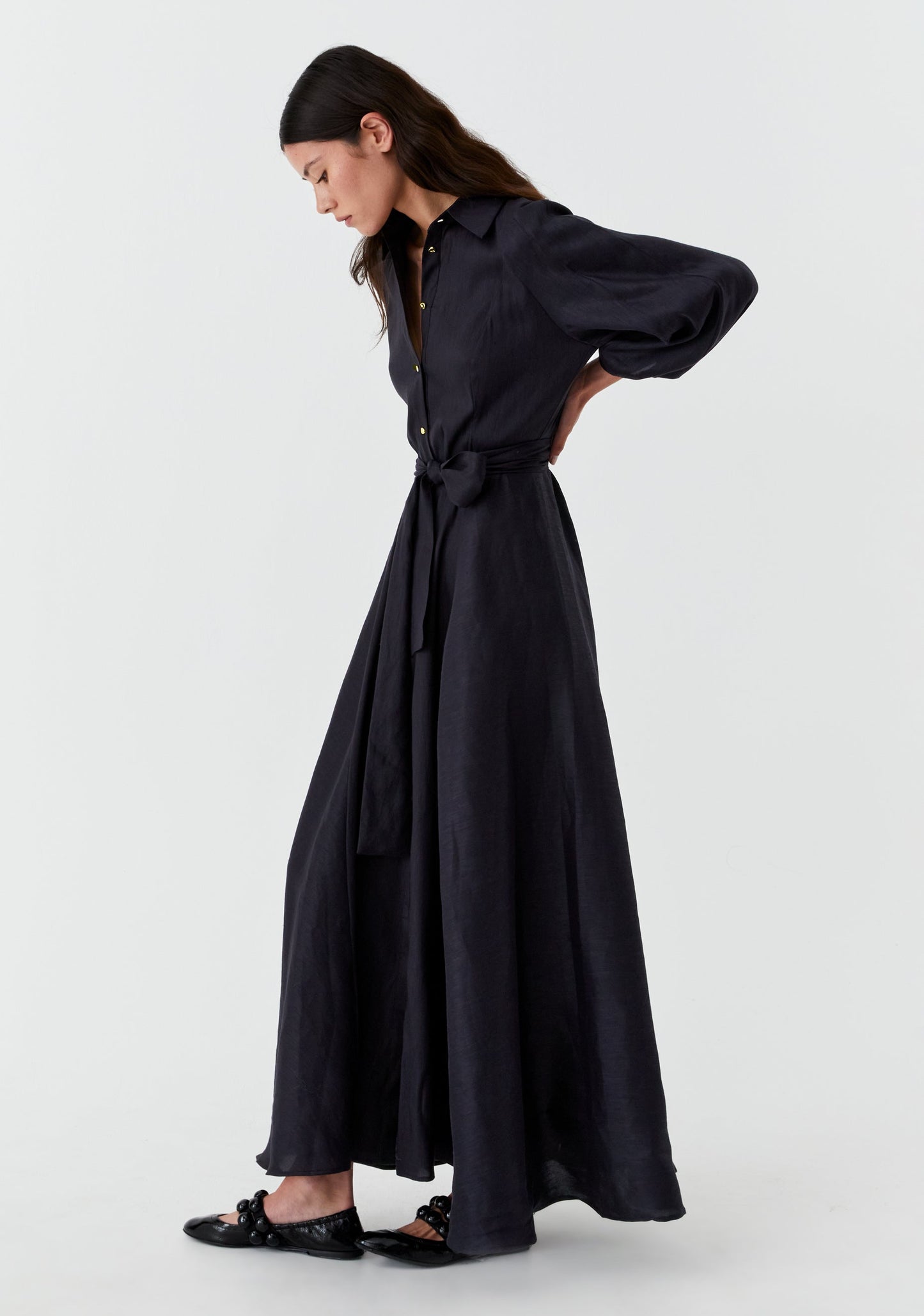DRESS MADELYN SHIRT - NAVY
