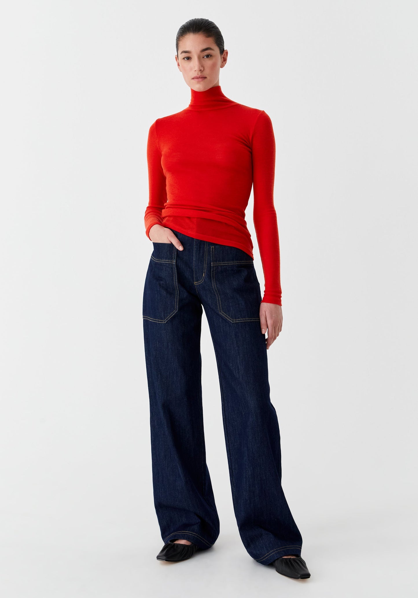 TOP MORRI MERINO HIGH NECK