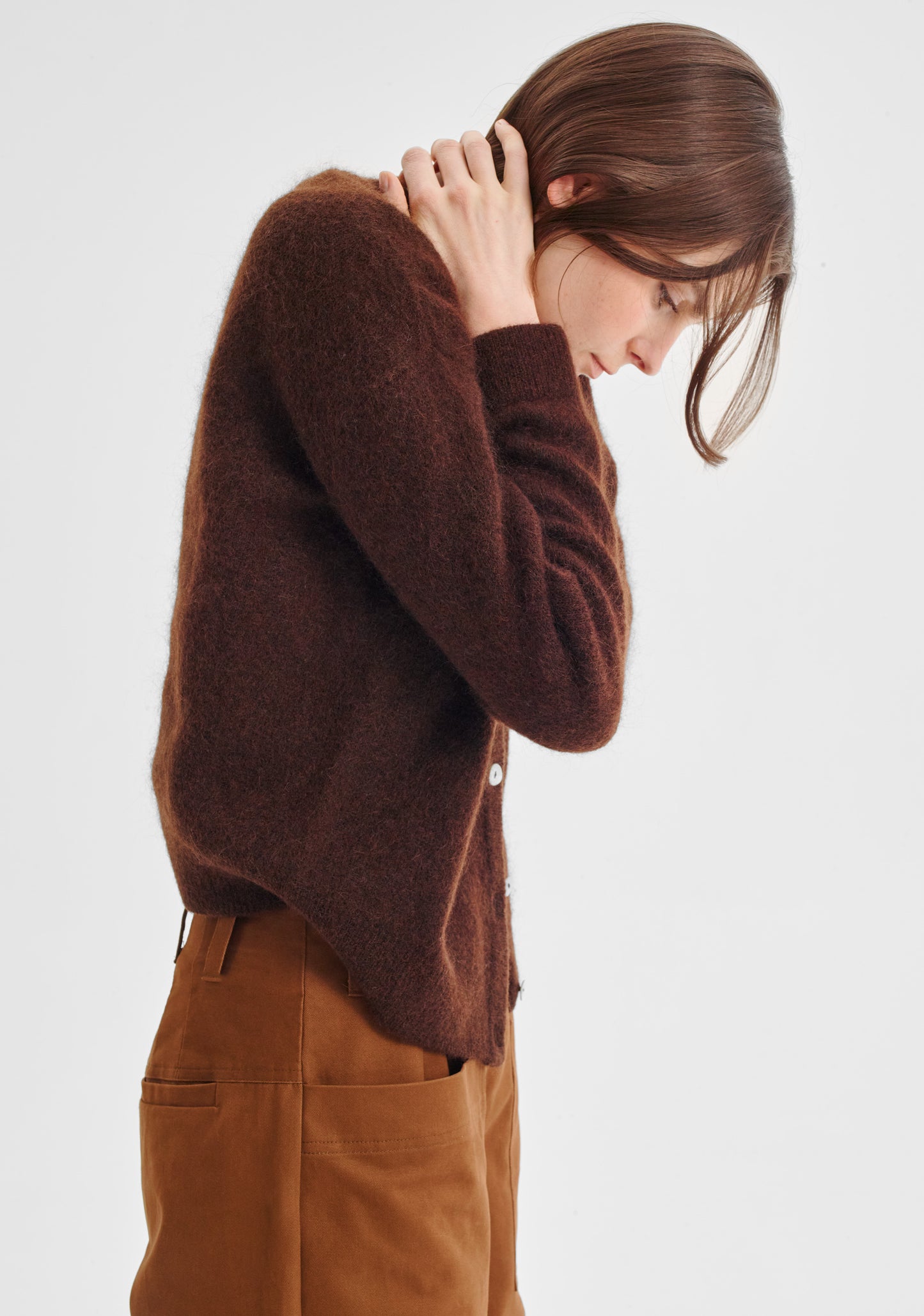CARDIGAN ALBI KNIT - CHOCOLATE