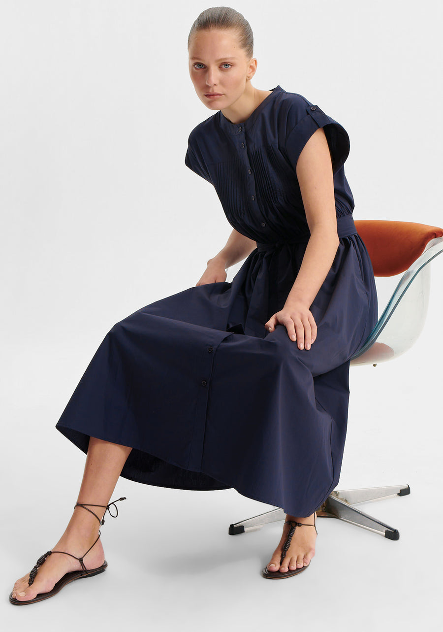 DRESS ROMY SHIRTDRESS - NAVY
