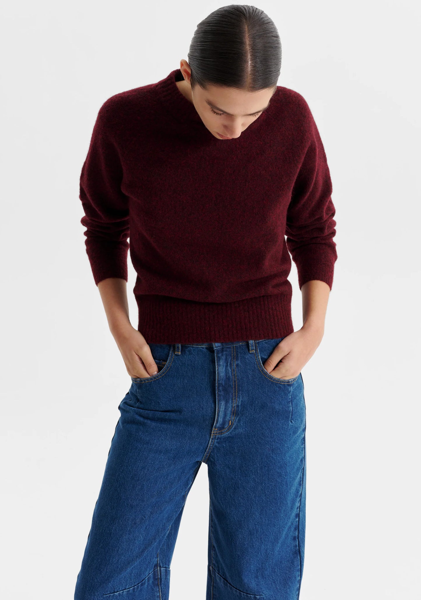 PULLOVER SOLENNE KNIT - EGGPLANT