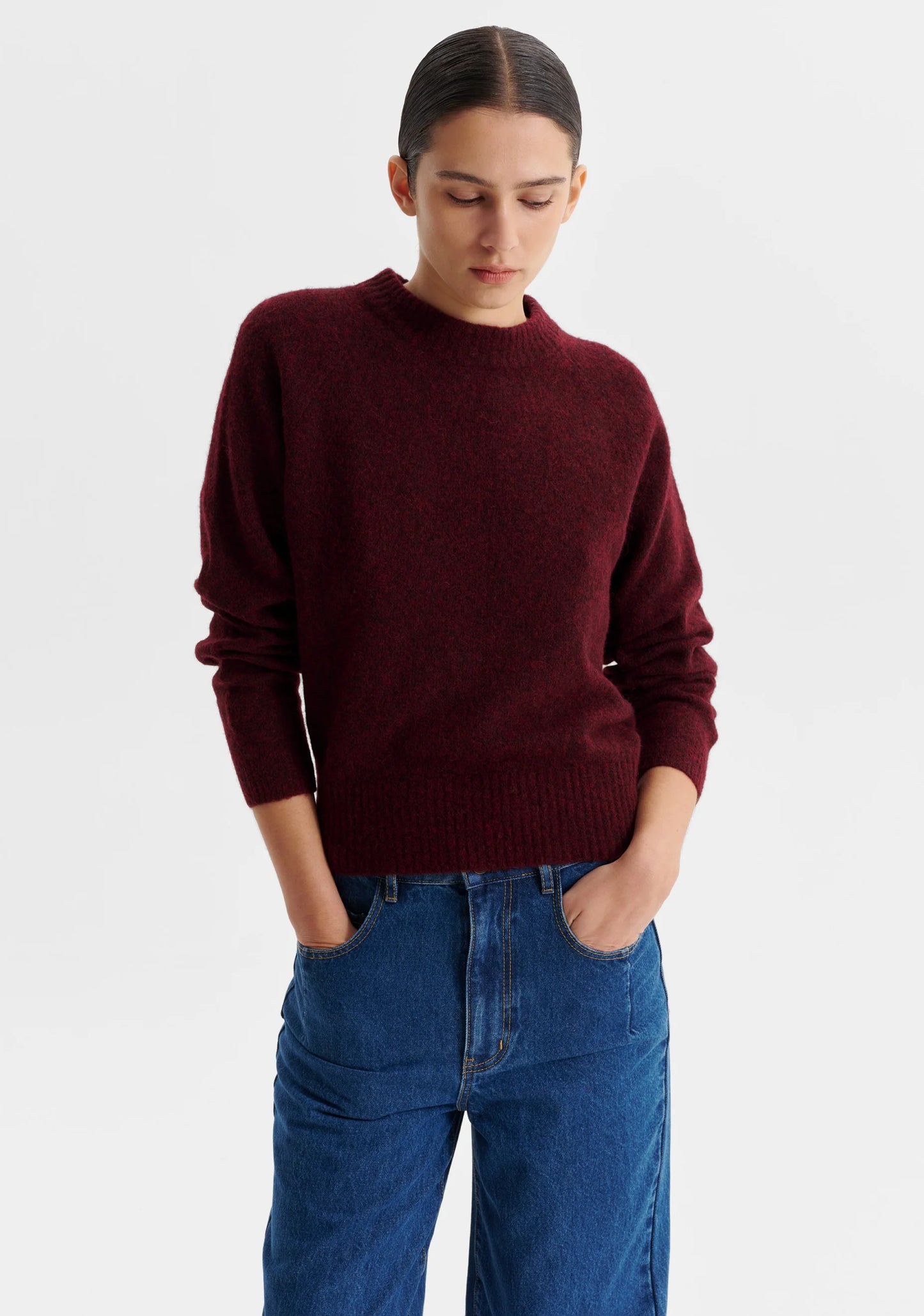 PULLOVER SOLENNE KNIT - EGGPLANT