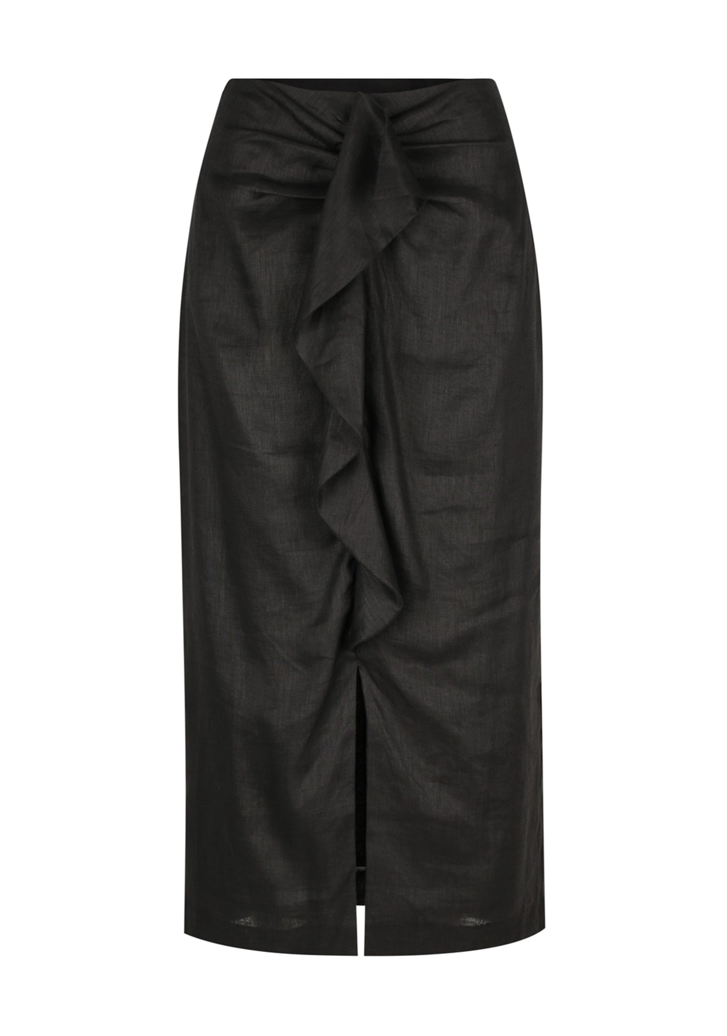 SKIRT SAVASI LINEN - BLACK