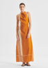 DRESS ARIES LINEN HALTER DRESS - SPICE