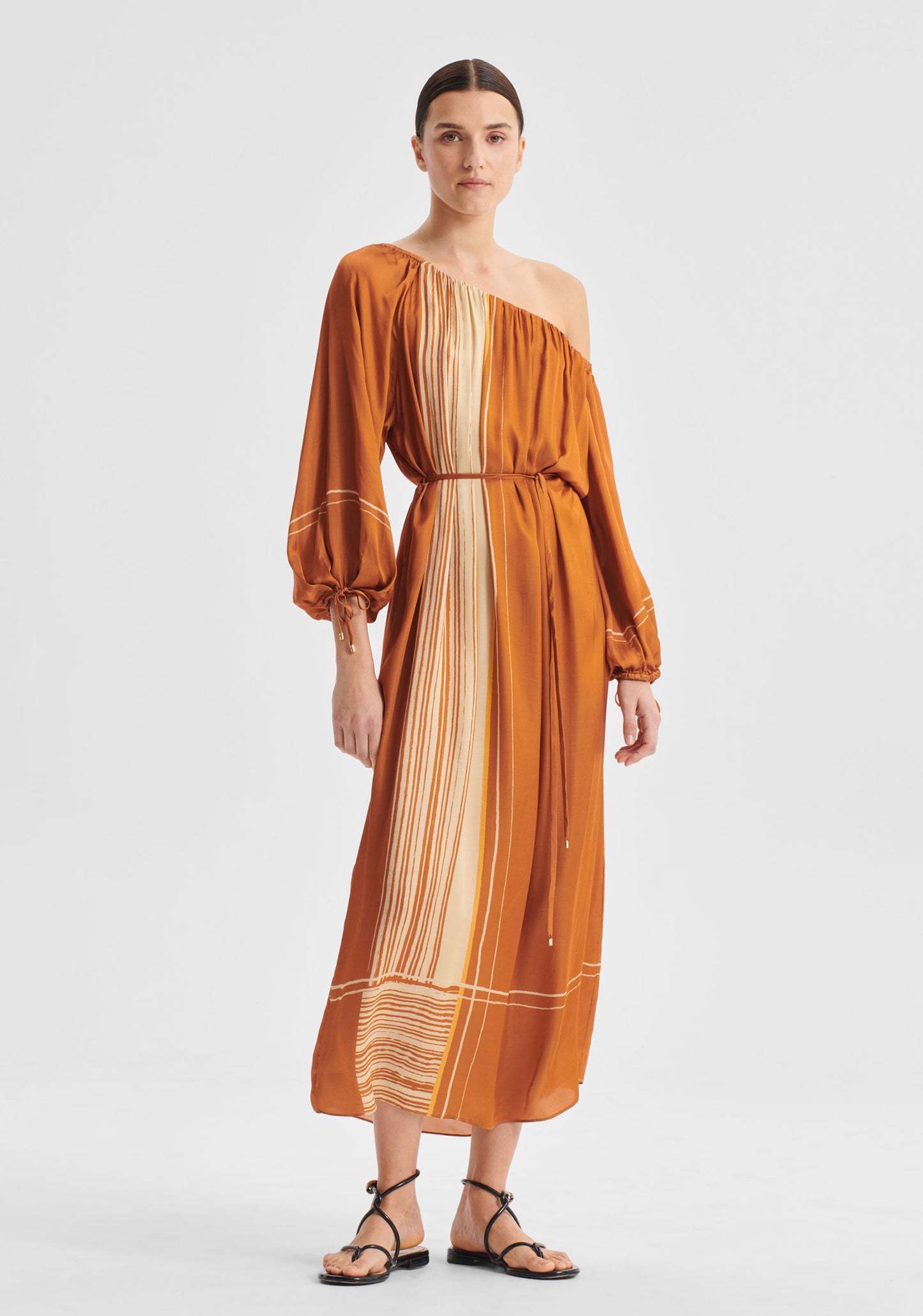 DRESS ARIES ONE SHOULDER - SPICE