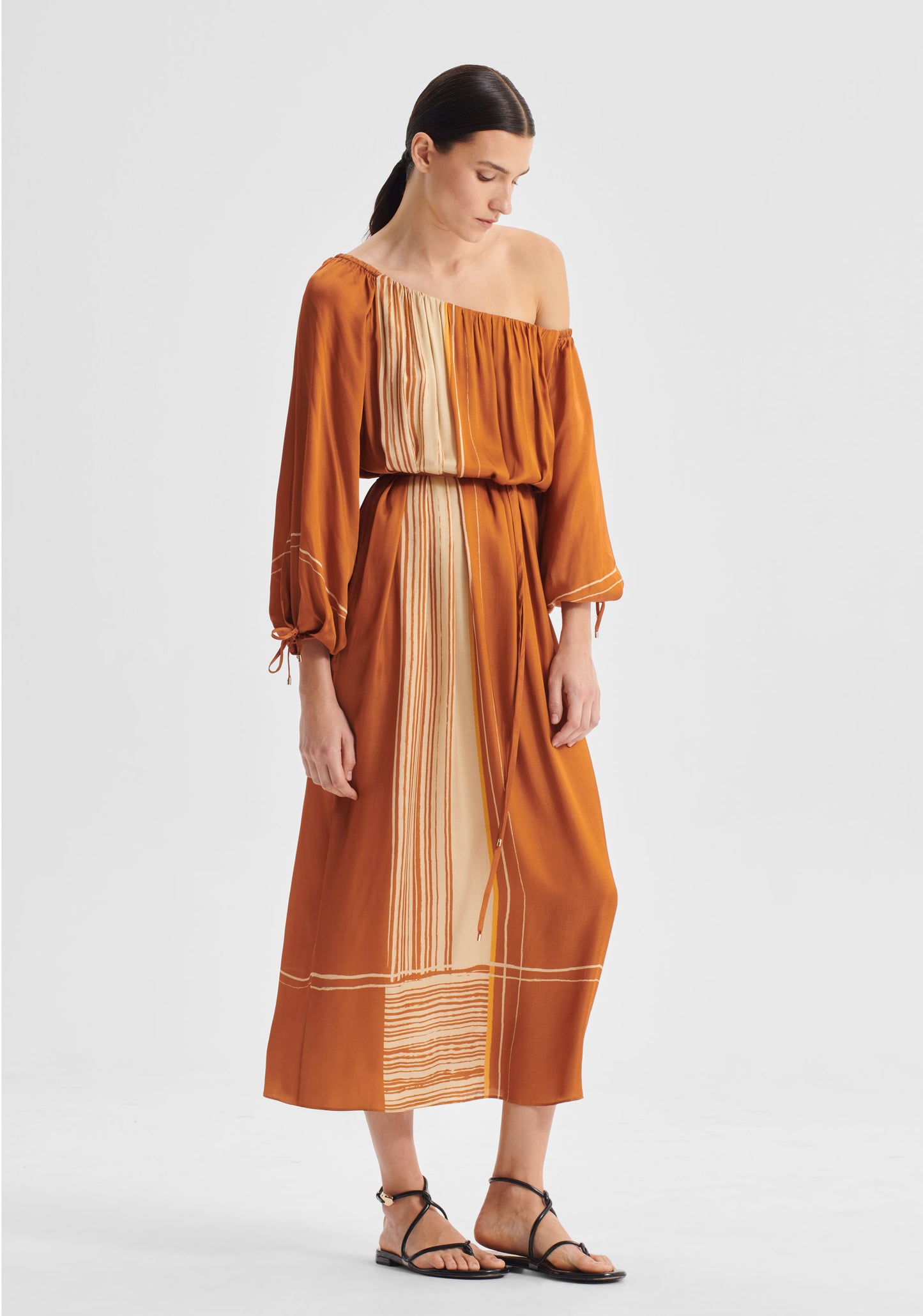 DRESS ARIES ONE SHOULDER - SPICE