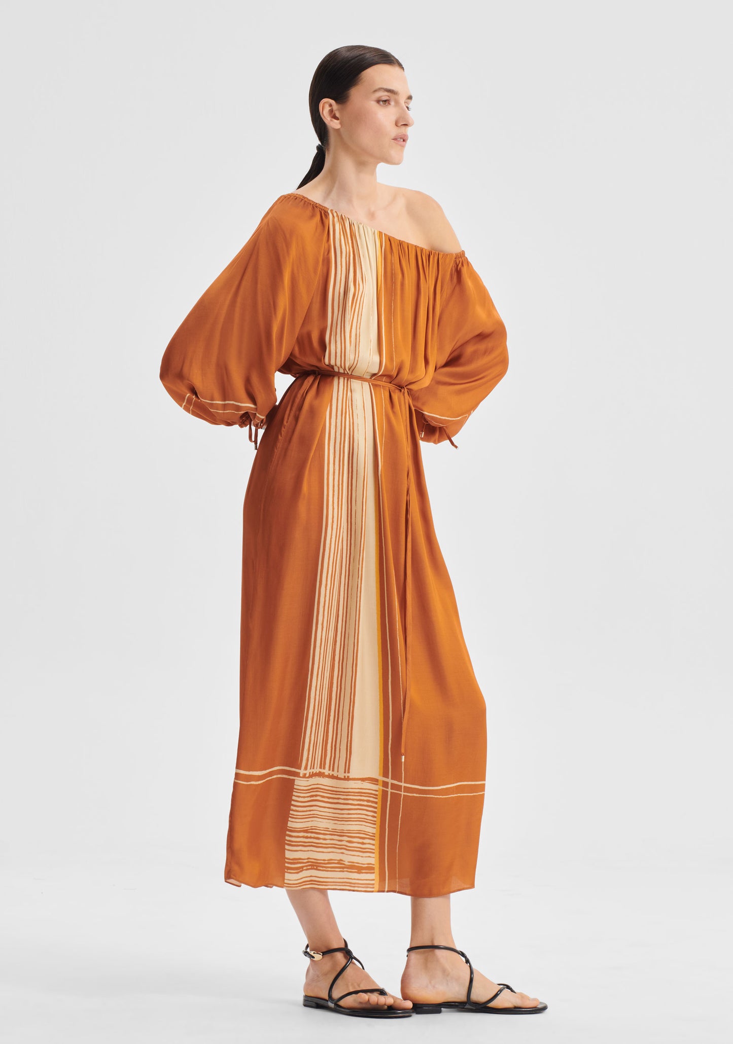 DRESS ARIES ONE SHOULDER - SPICE