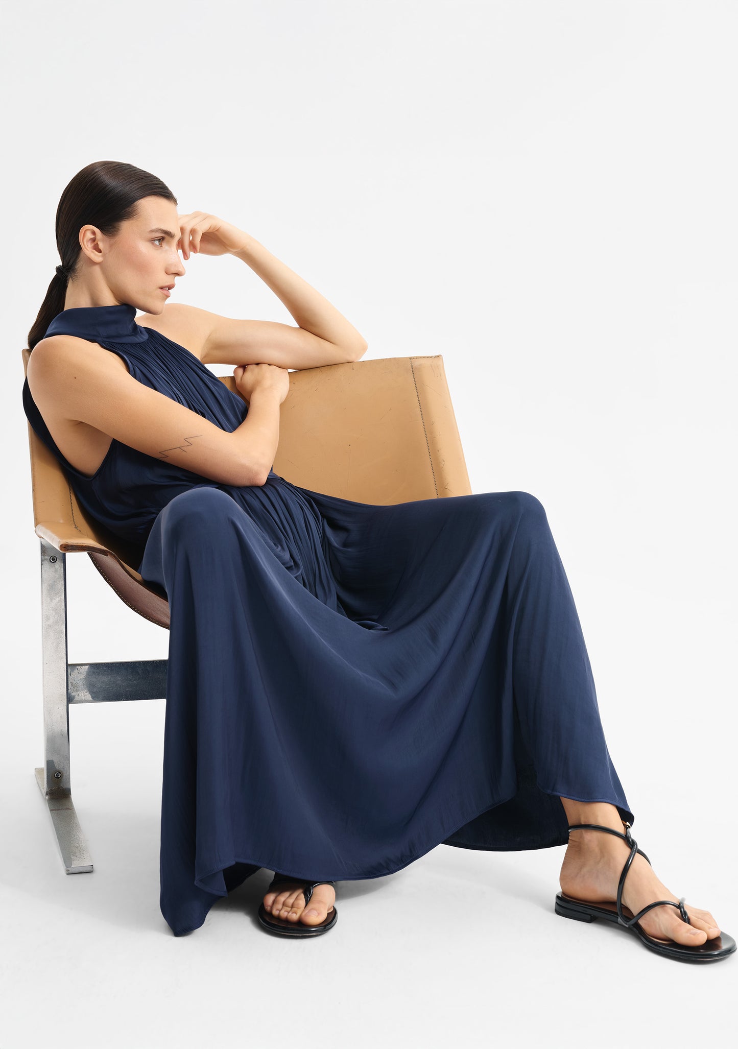 DRESS CASSIDY MAXI - NAVY
