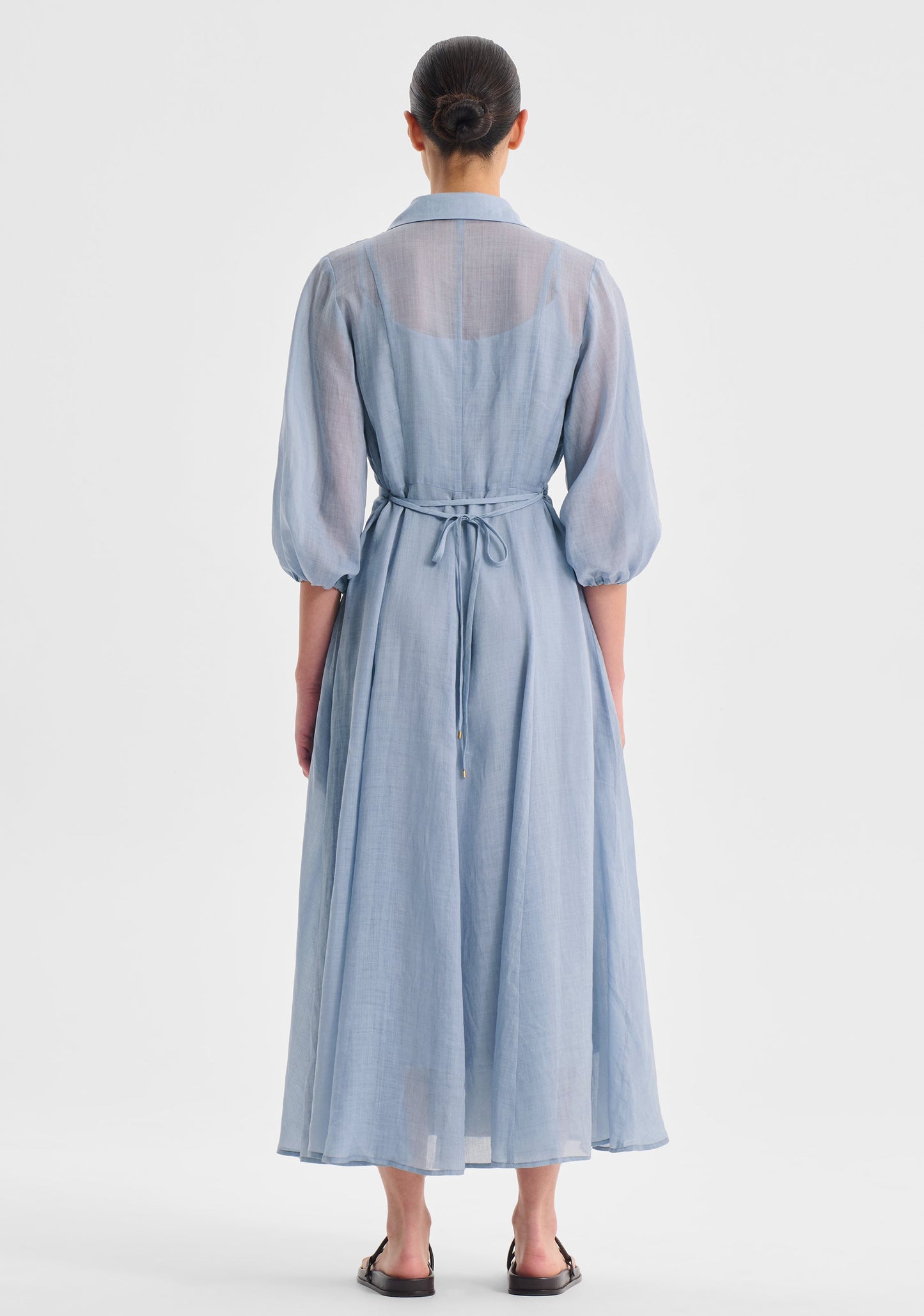 DRESS CONSTANCE SHIRT DRESS - SKY