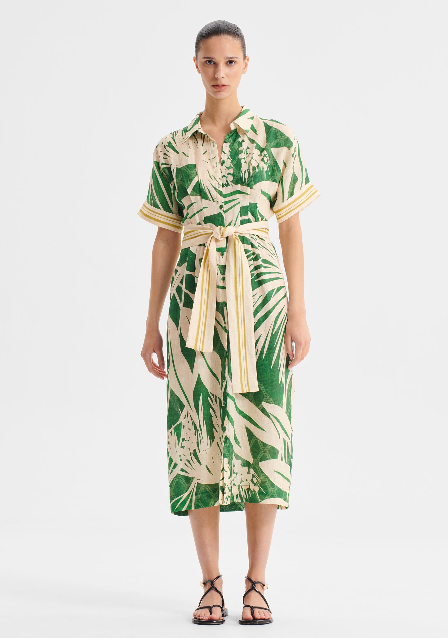 DRESS SORRENTO LINEN SHIRT DRESS