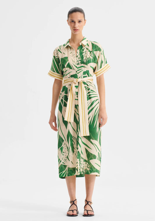DRESS SORRENTO LINEN SHIRT DRESS