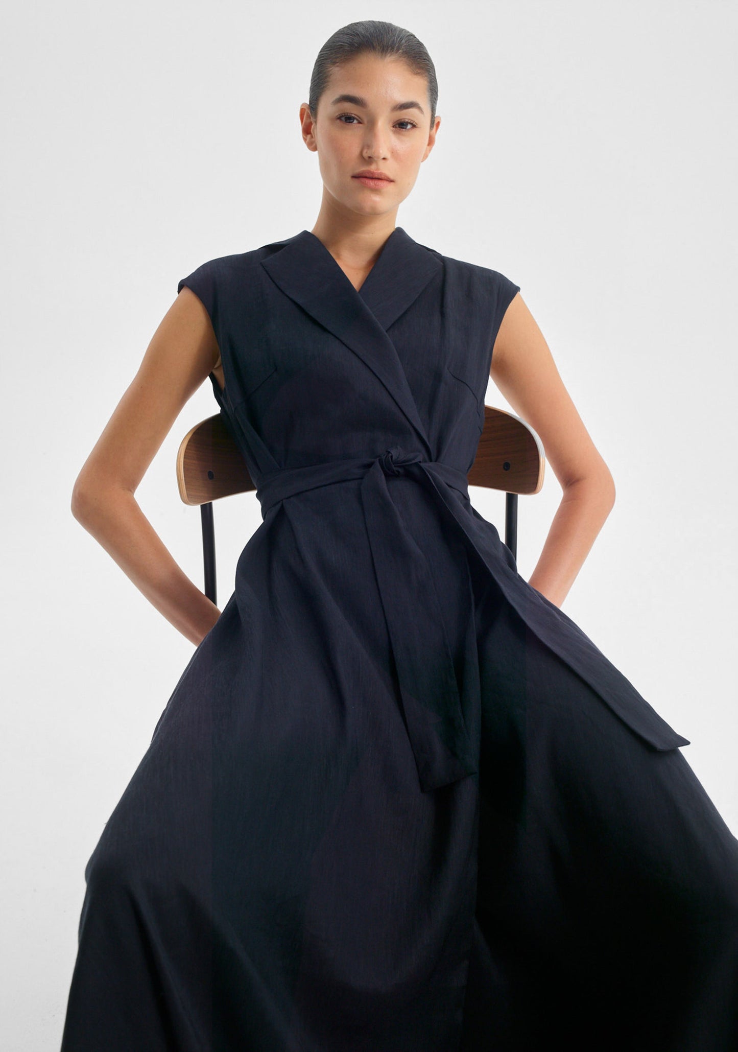 DRESS VERA WRAP - NAVY