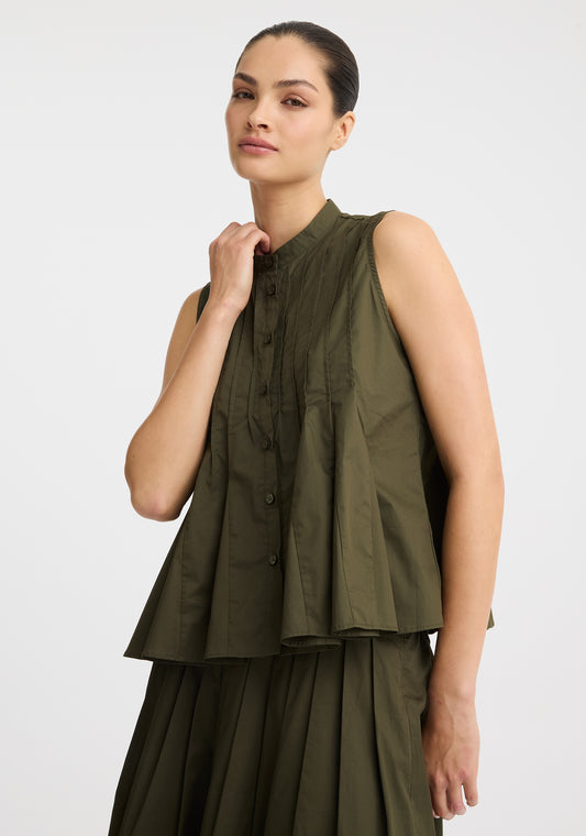 SHIRT DEVIN PINTUCK - OLIVE