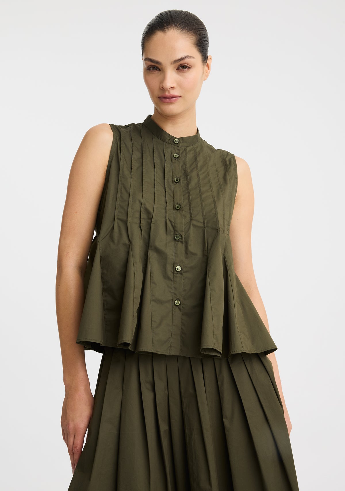 SHIRT DEVIN PINTUCK - OLIVE
