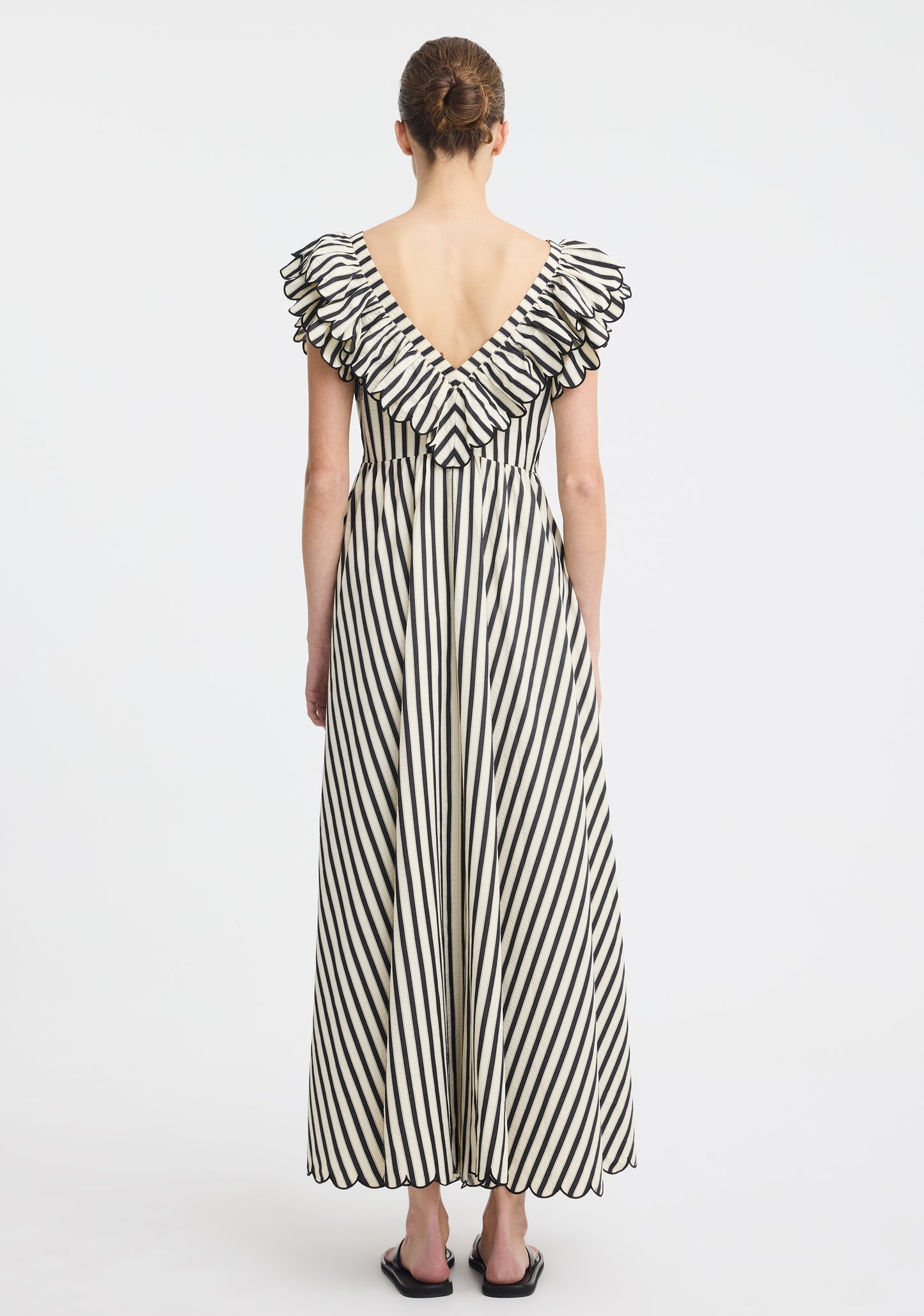 DRESS MARINA SCALLOP MAXI