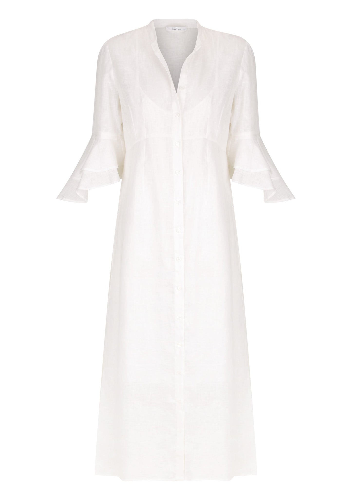 DRESS ELLISON LINEN - WHITE