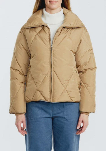 JACKET CROP PUFFER - CAMEL
