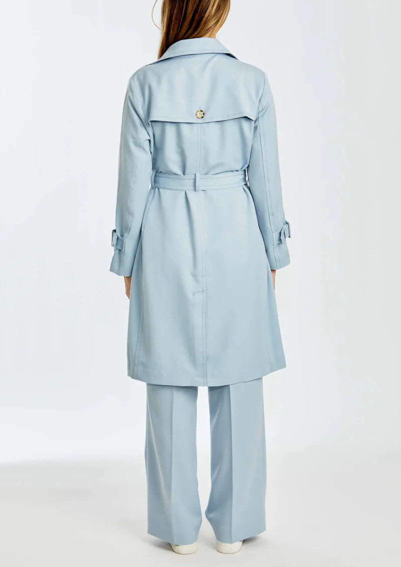 JACKET CITY TRENCH COAT - BABY BLUE