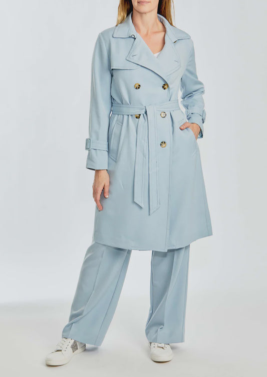 JACKET CITY TRENCH COAT - BABY BLUE