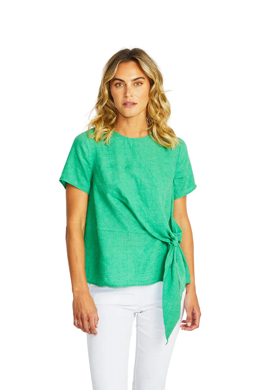 TOP JASMINE LINEN KNOT