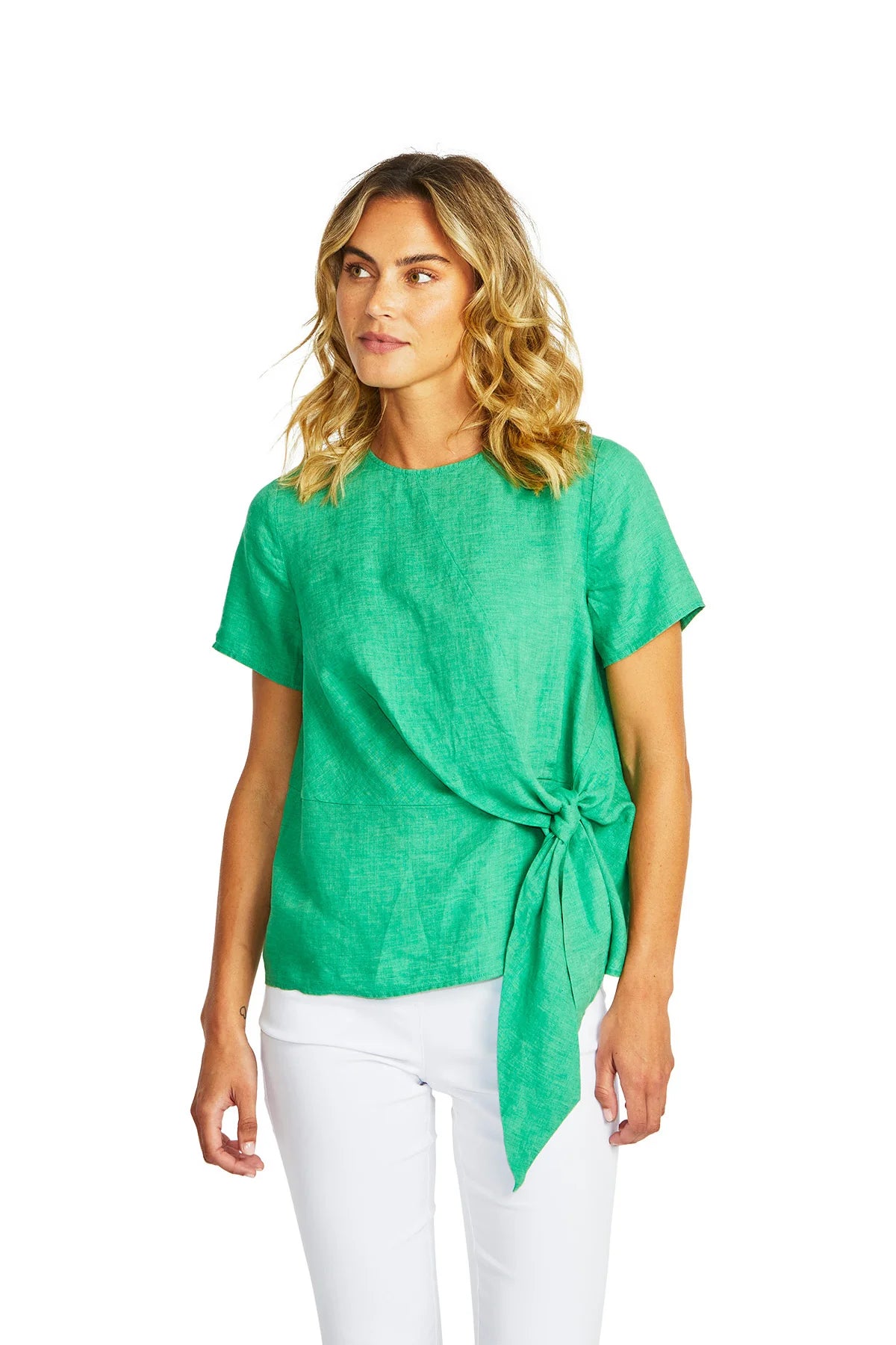 TOP JASMINE LINEN KNOT