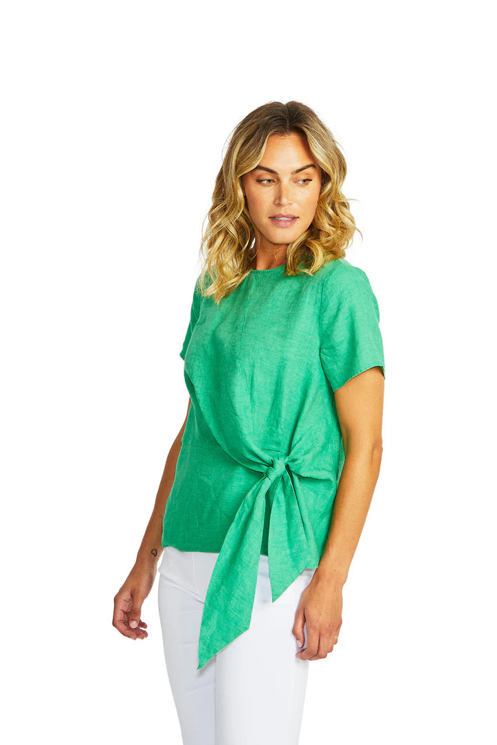 TOP JASMINE LINEN KNOT