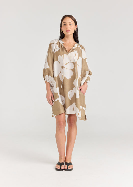 DRESS SANGRIA - OLIVE BLOOM
