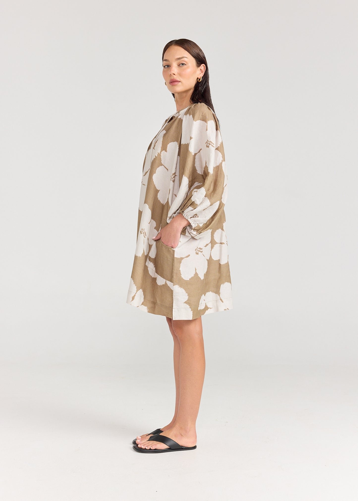 DRESS SANGRIA - OLIVE BLOOM