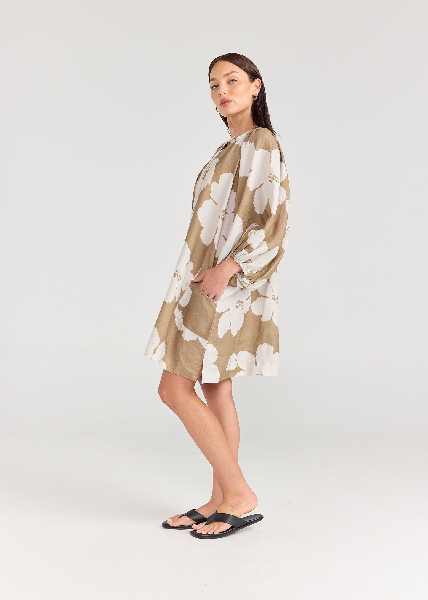 DRESS SANGRIA - OLIVE BLOOM