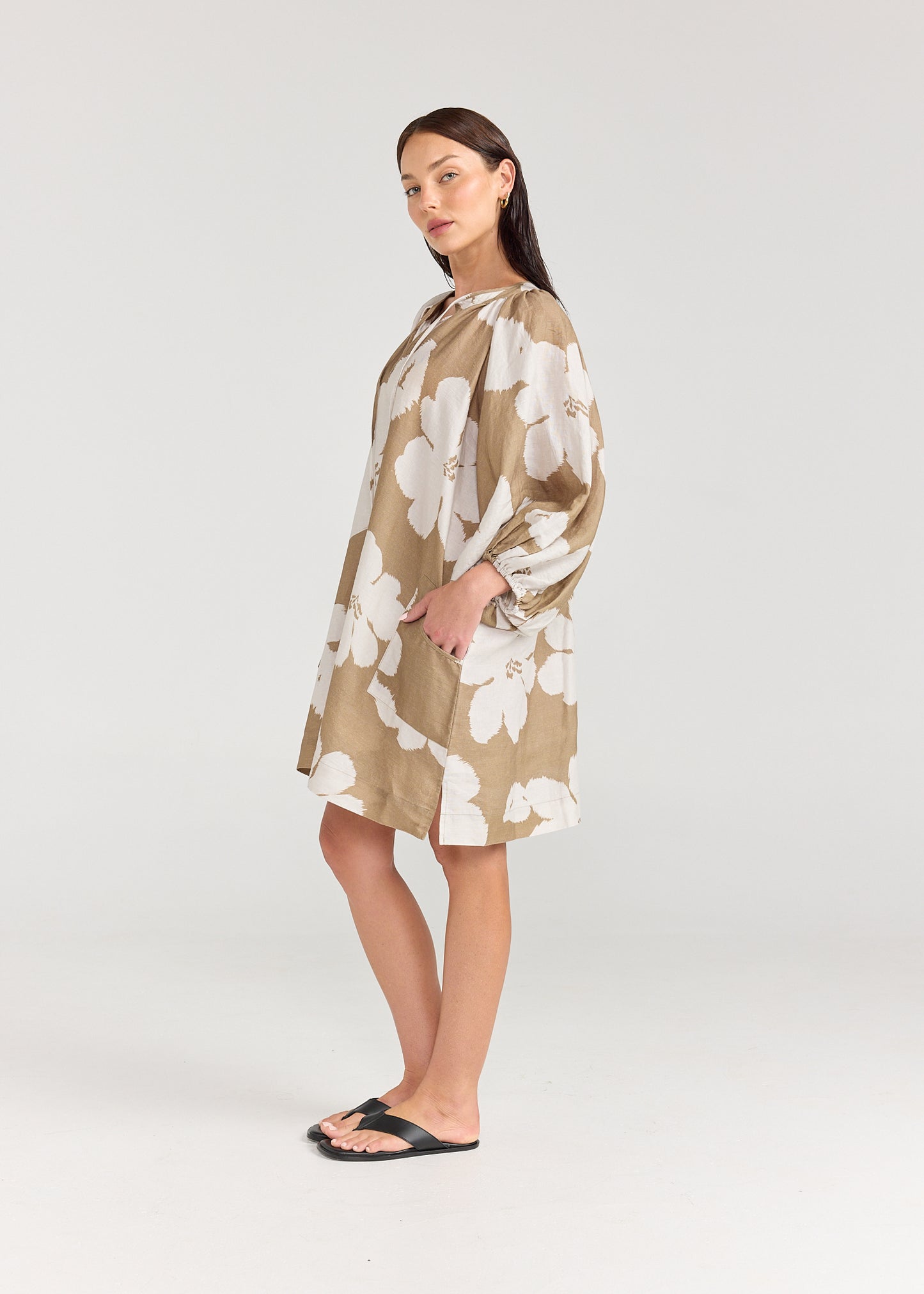 DRESS SANGRIA - OLIVE BLOOM