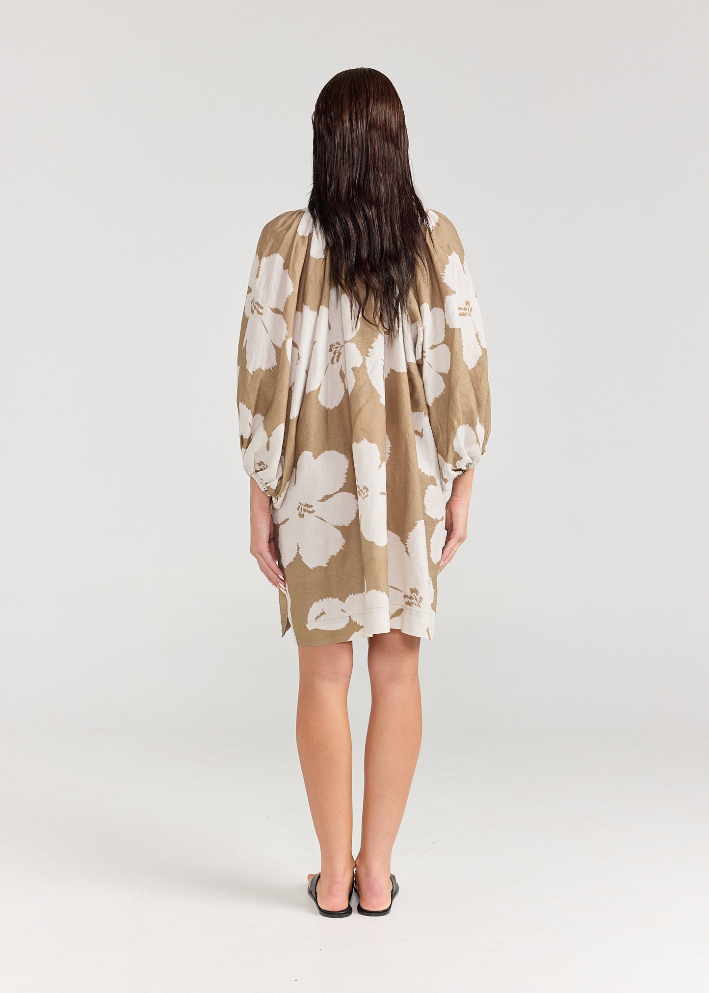 DRESS SANGRIA - OLIVE BLOOM