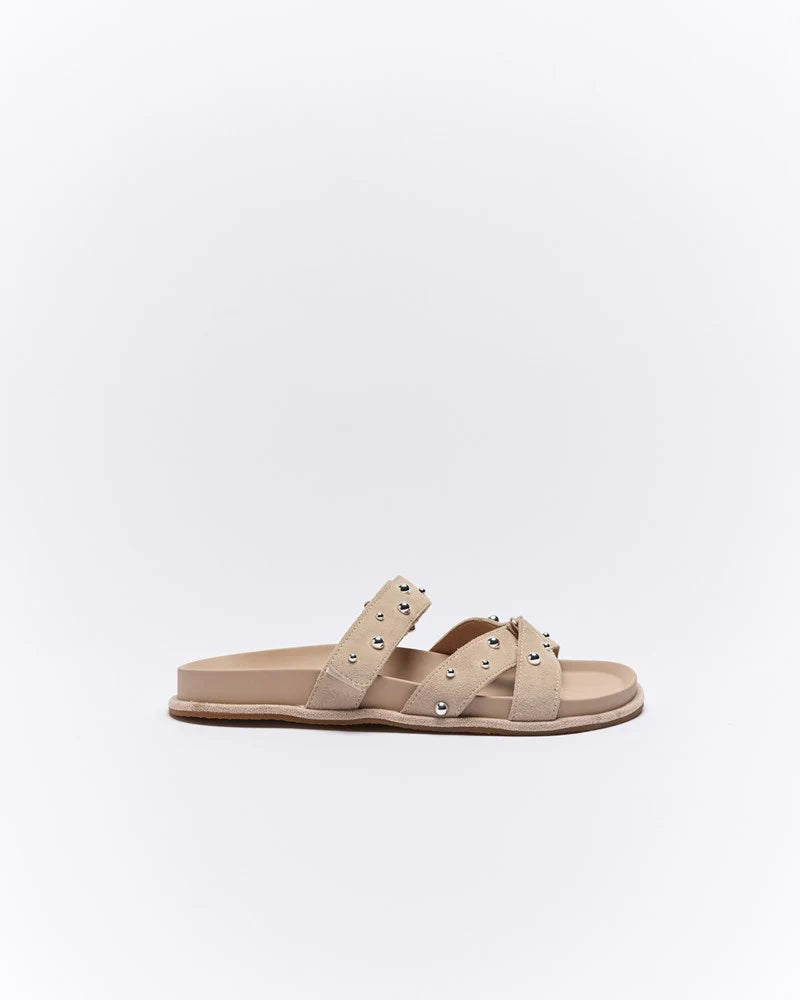SLIDE PAXON - BEIGE SUEDE