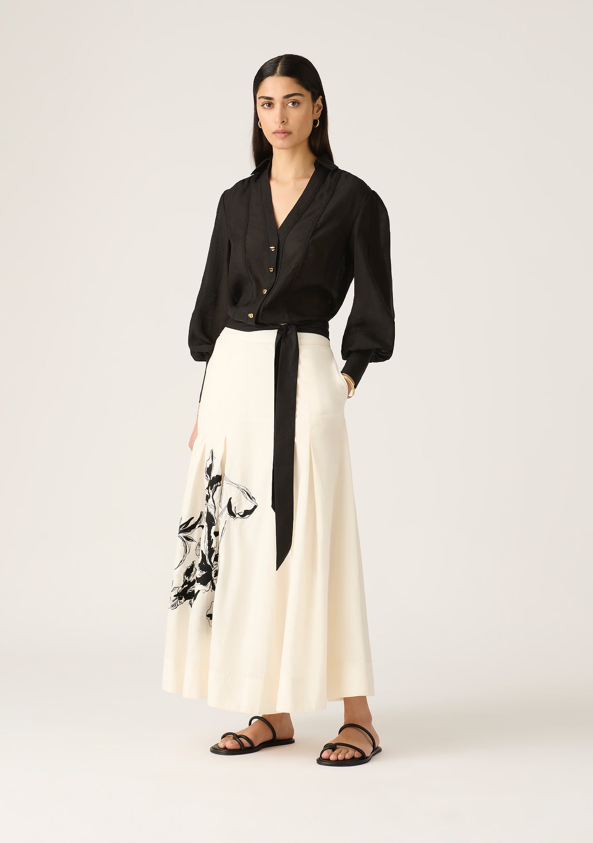 SKIRT LIS EMBROIDERY MIDI