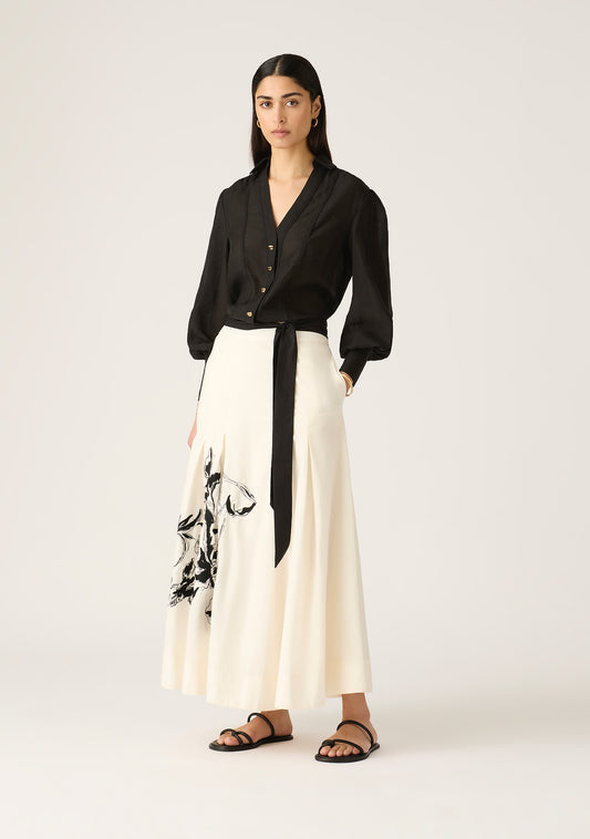 SKIRT LIS EMBROIDERY MIDI