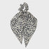 SCRUNCHIE SILK HAIR TIE - BLACK & WHITE LEOPARD