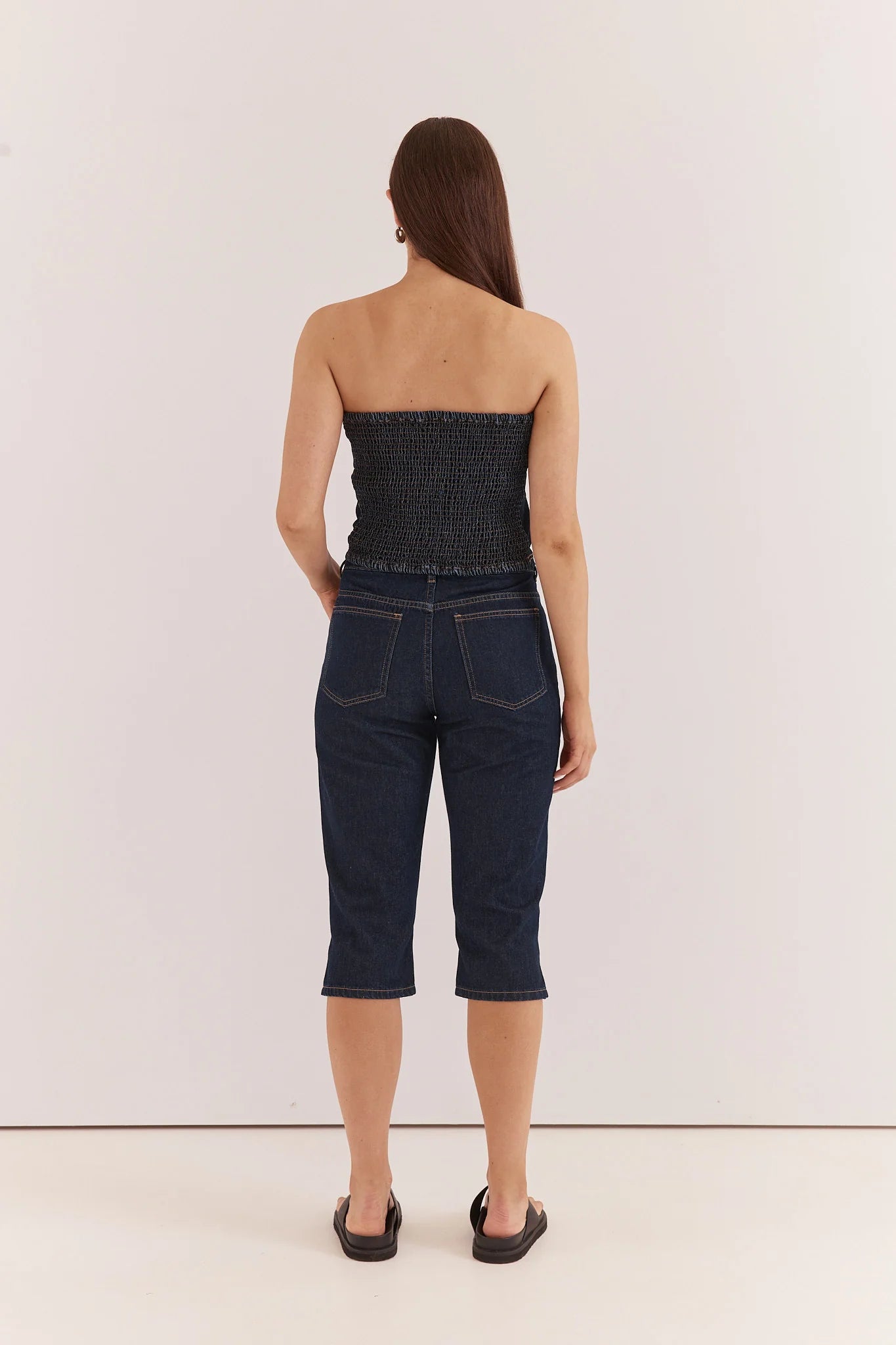 SHORT LELA DENIM PEDAL PUSHER